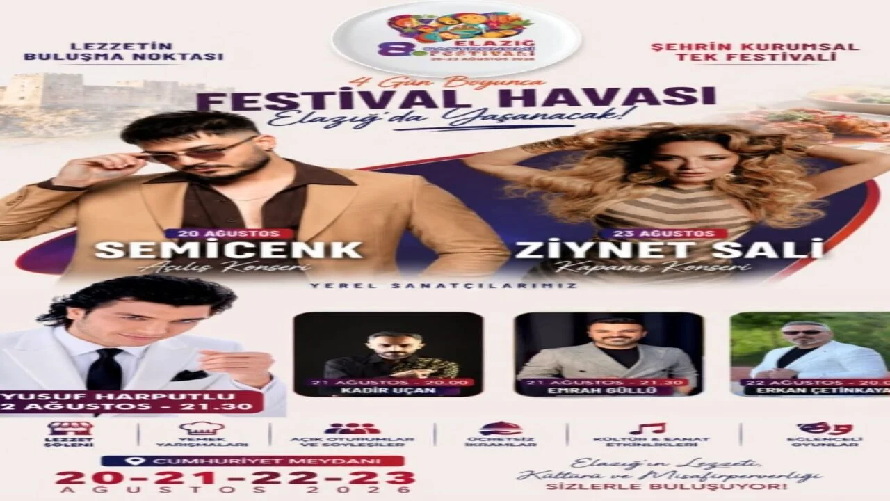8. Elazığ Gastronomi Festivali İçin Geri Sayım Başladı: Lezzet ve Eğlence Bir Arada