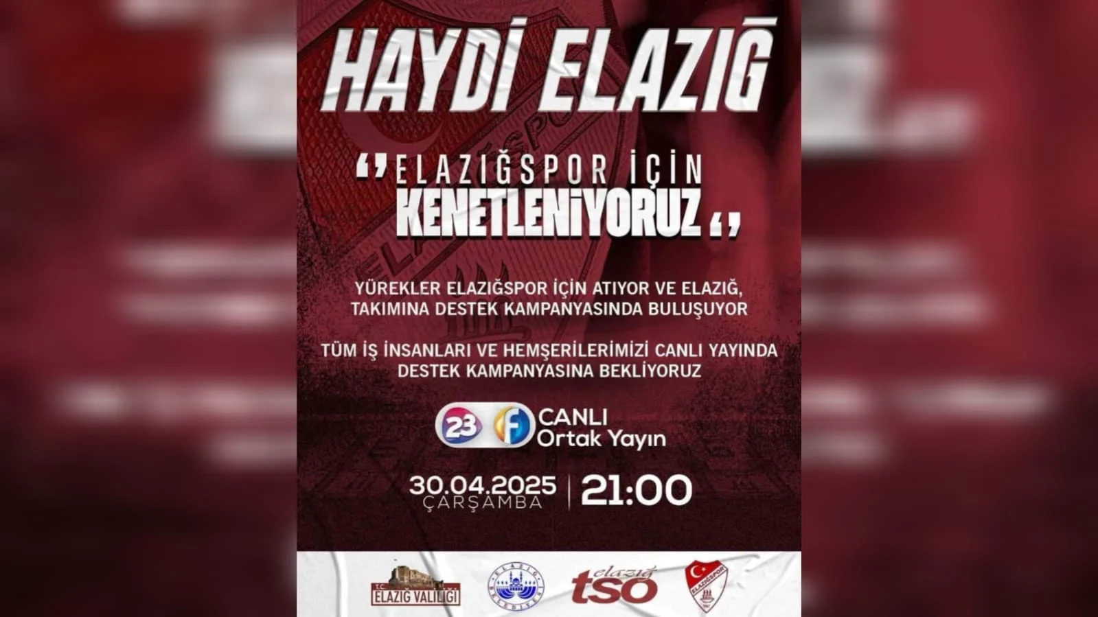 Elazığspor İçin Destek Kampanyası Düzenlenecek