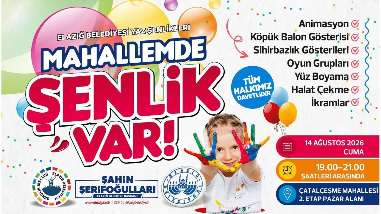 Elazığ’da Çocukların Yeni Adresi: Çatalçeşme’de Şenlik Zamanı